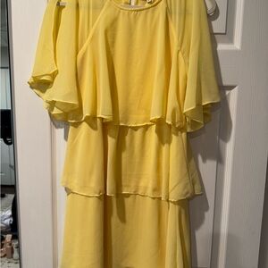 Elegant Yellow Midi Dress